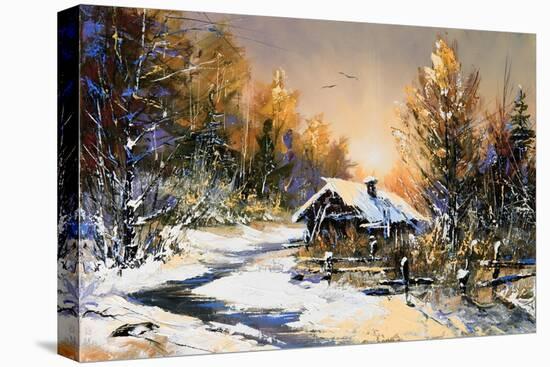 Rural Winter Landscape-balaikin2009-Stretched Canvas