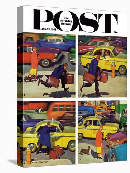 "Rush Hour (4 panel)," Saturday Evening Post Cover, October 21, 1961-Richard Sargent-Premier Image Canvas