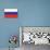 Russia Country Flag - Letterpress-Lantern Press-Stretched Canvas displayed on a wall