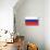 Russia Country Flag - Letterpress-Lantern Press-Stretched Canvas displayed on a wall
