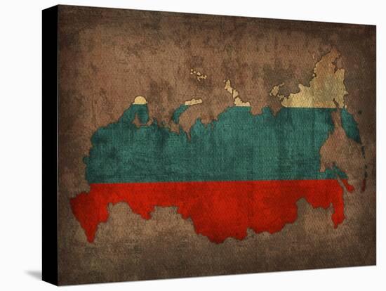 Russia Country Flag Map-Red Atlas Designs-Premier Image Canvas