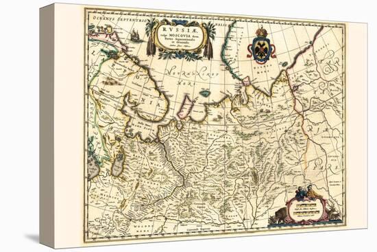 Russia Moscow Northern And Eastern Parts-Willem Janszoon Blaeu-Stretched Canvas