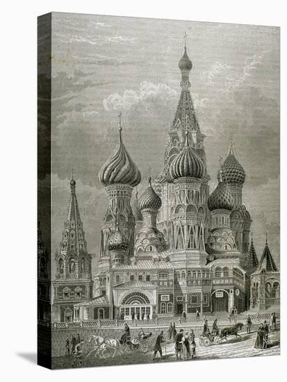 Russia, Moscow, St. Basil's Cathedral, Engraving-Tarker-Premier Image Canvas