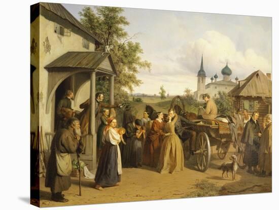 Russia, Official Saying Goodbye to His Family-Alessandro Manzoni-Premier Image Canvas