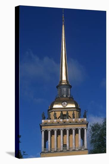 Russia, Saint Petersburg, Historic Centre, Admiralty Building, Detail of Tower-null-Premier Image Canvas