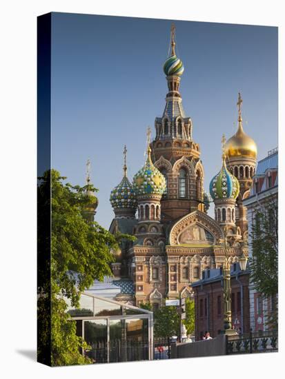 Russia, St. Petersburg, Center, Church of the Saviour of Spilled Blood on Griboedov Canal-Walter Bibikow-Premier Image Canvas