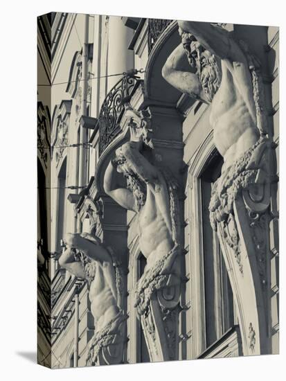 Russia, St. Petersburg, Vosstaniya, Beloselsky-Belozersky Palace Building Sculptures-Walter Bibikow-Premier Image Canvas