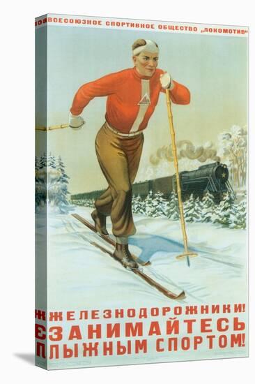 Russian Cross Country Skier-null-Stretched Canvas