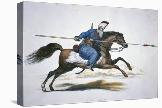 Russian Don Cossack, C.1820 (W/C on Paper)-T. Kelly-Premier Image Canvas