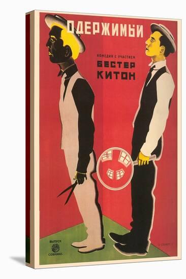 Russian Keaton Film Poster-null-Stretched Canvas
