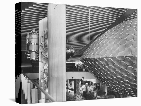 Russian Pavilion with Satellite Models and Saucer Like Space Theatre-Michael Rougier-Premier Image Canvas