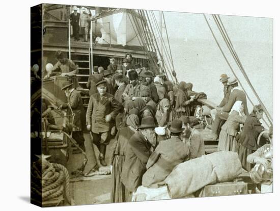 Russian pilgrims to Jerusalem aboard vessel in Beirut harbour, 1903-Carlton Harlow Graves-Premier Image Canvas