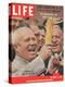 Russian Premier Nikita Khrushchev Holding Up Ear of Corn During Tour of US, October 5, 1959-Hank Walker-Premier Image Canvas