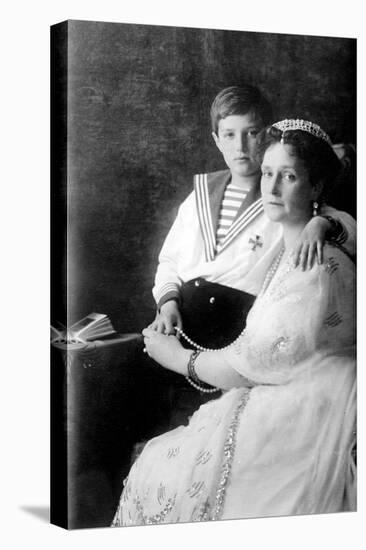 Russian Tsarina Alexandra and Tsarevich Alexei-Science Source-Premier Image Canvas