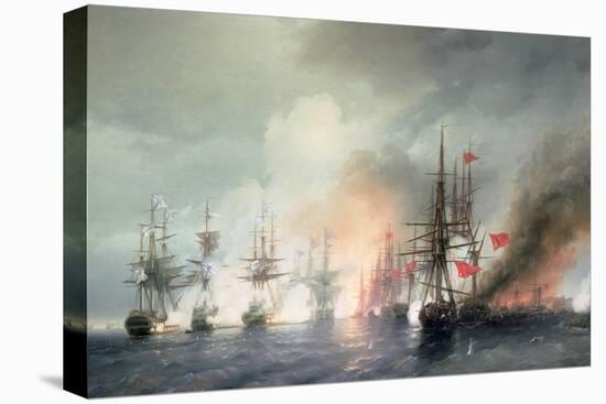 Russian-Turkish Sea Battle of Sinop on 18th November 1853, 1853-Ivan Konstantinovich Aivazovsky-Premier Image Canvas