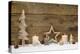 Rustic Country Background - Wood - with Candles and Snowflakes for Christmas-Imagesbavaria-Premier Image Canvas