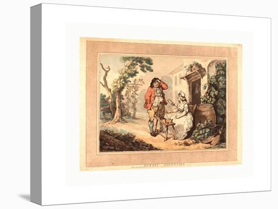 Rustic Courtship, 1785, Hand-Colored Etching and Aquatint, Rosenwald Collection-Thomas Rowlandson-Premier Image Canvas