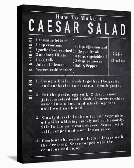 Rustic Recipe - Caesar Salad-Tom Frazier-Stretched Canvas