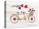 Rustic Valentine Bicycle-Kathleen Parr McKenna-Stretched Canvas