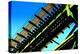 Rusty Subway Bridge Against Blue Sky from a Low Angle, Bronx, Ne-Sabine Jacobs-Premier Image Canvas