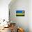 Rwanda Flag Design with Wood Patterning - Flags of the World Series-Philippe Hugonnard-Stretched Canvas displayed on a wall