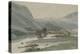 Rydal Water with the Grasmere Hills, 1786 (Pencil with Pen & Ink and W/C on Paper)-Francis Towne-Premier Image Canvas