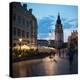 Rynek Glowny (Market Square) at dusk, Krakow, Malopolskie, Poland-Ben Pipe-Premier Image Canvas