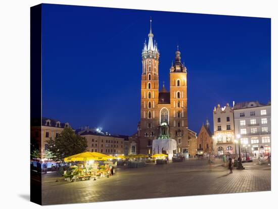 Rynek Glowny (Town Square) and St. Mary's Church-Christian Kober-Premier Image Canvas