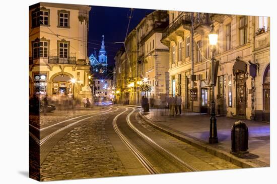 Rynok Square in Lviv at Night-bloodua-Premier Image Canvas