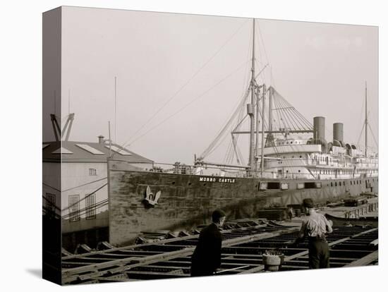 S.S. Morro Castle, Cramps Shipyards, Philadelphia-null-Stretched Canvas