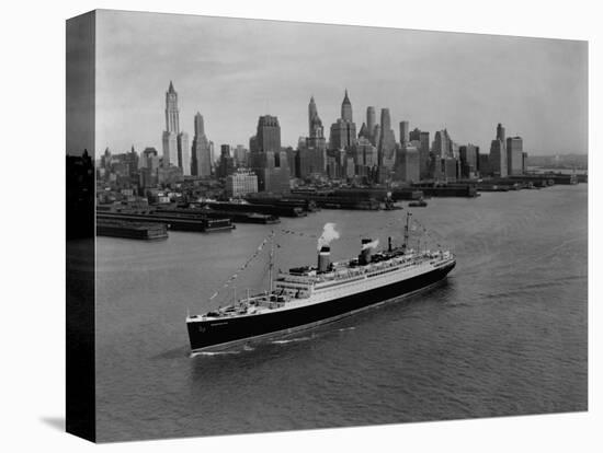 S.S. Washington on the Hudson River-null-Premier Image Canvas