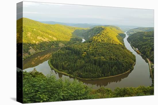 Saar River Loop at Mettlach, Rhineland-Palatinate, Germany, Europe-Jochen Schlenker-Premier Image Canvas