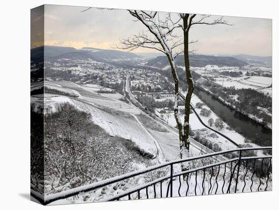 Saar Valley Near Wiltingen in Winter, Rhineland-Palatinate, Germany, Europe-Hans Peter Merten-Premier Image Canvas