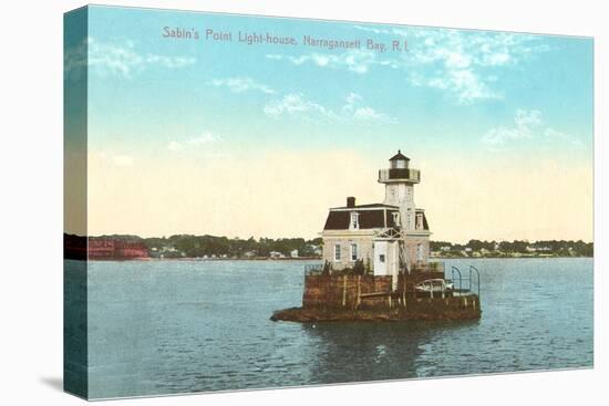 Sabin's Point Lighthouse, Narragansett Bay, Rhode Island-null-Stretched Canvas