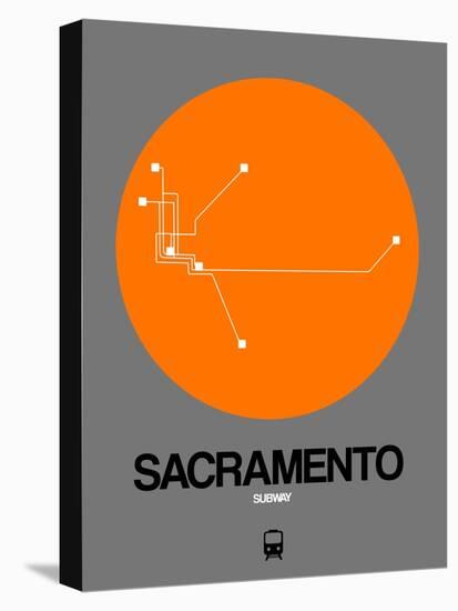 Sacramento Orange Subway Map-NaxArt-Stretched Canvas