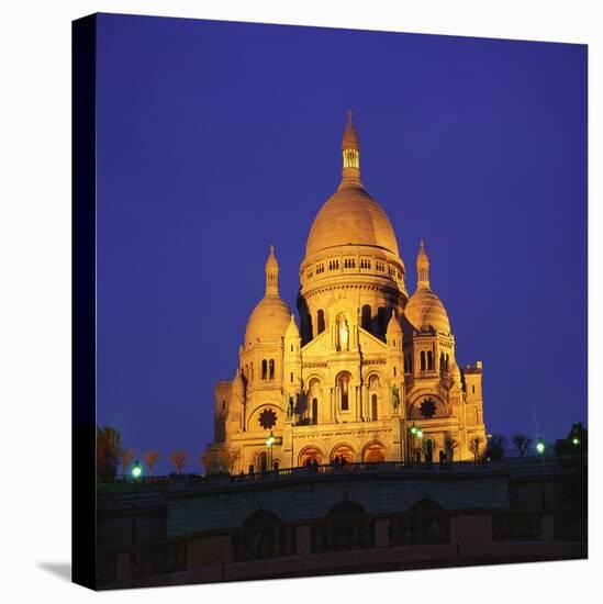 Sacre Coeur Basilica at Night, Paris, France-Roy Rainford-Premier Image Canvas