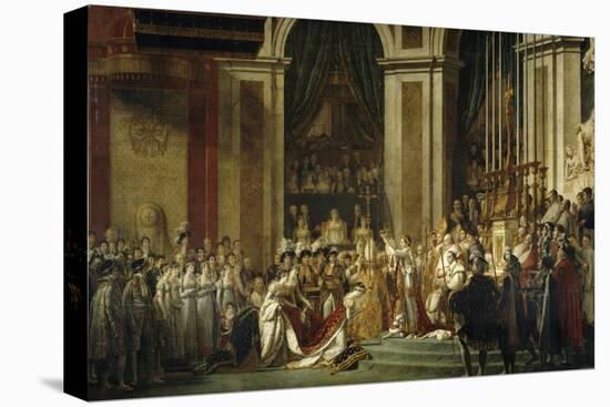 Sacre de l'empereur Napoléon et couronnement de l'impératrice Joséphine-Jacques-Louis David-Premier Image Canvas