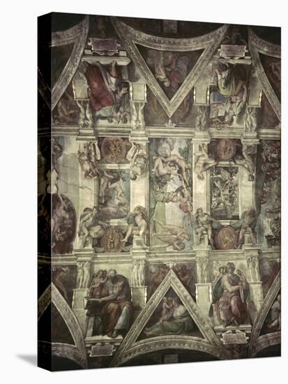 Sacrifice of Noah, Expulsion, Creation of Eve-Michelangelo Buonarroti-Premier Image Canvas