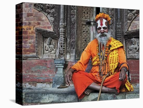 Sadhu, Durbar Square, Kathmandu, Bagmati, Central Region, Nepal, Asia-Jochen Schlenker-Premier Image Canvas