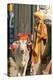 Sadhu, Holy Man, with Cow During Pushkar Camel Festival, Rajasthan, Pushkar, India-David Noyes-Premier Image Canvas