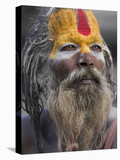 Sadhu, Shivaratri Festival, Pashupatinath Temple, Kathmandu, Nepal-Jane Sweeney-Premier Image Canvas