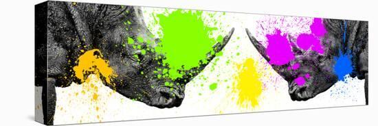 Safari Colors Pop Collection - Rhinos Face to Face II-Philippe Hugonnard-Premier Image Canvas