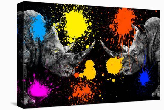 Safari Colors Pop Collection - Rhinos Face to Face III-Philippe Hugonnard-Premier Image Canvas