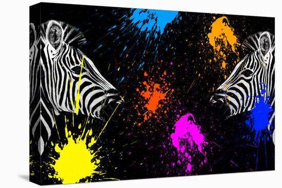 Safari Colors Pop Collection - Zebras Face to Face II-Philippe Hugonnard-Premier Image Canvas