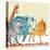 Safari Parade-Robbin Rawlings-Stretched Canvas