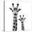 Safari Profile Collection - Portrait of Giraffe and Baby White Edition II-Philippe Hugonnard-Premier Image Canvas