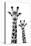 Safari Profile Collection - Portrait of Giraffe and Baby White Edition IV-Philippe Hugonnard-Premier Image Canvas