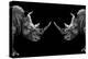 Safari Profile Collection - Rhinos Face to Face Black Edition-Philippe Hugonnard-Premier Image Canvas