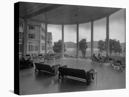 Sagamore Hotel Porch Overlooking Lake George-null-Premier Image Canvas