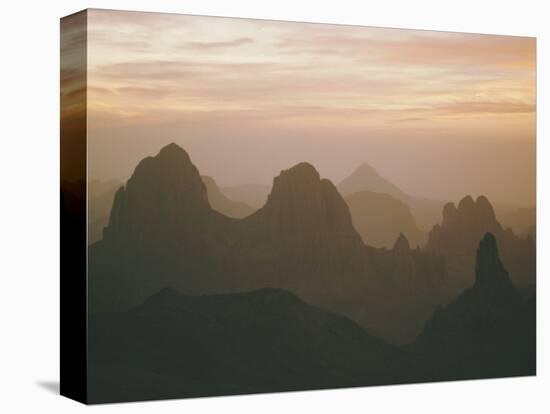 Sahara Desert, Hoggar Mountains, Sunrise Over Assekrem, Algeria, North Africa-David Poole-Premier Image Canvas